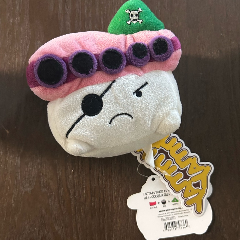 Pirate Plush Toy - Pink, White, and Green